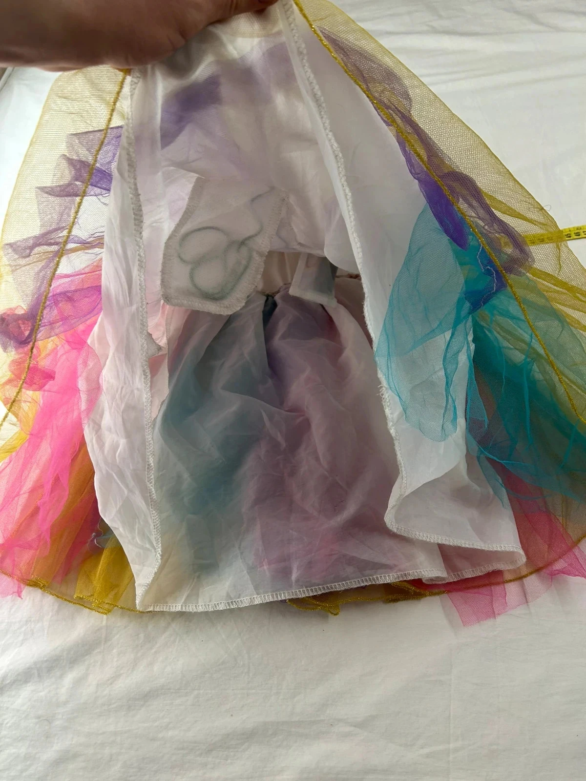 Veelkleurige jurk met opvallende lichtinval vintage – photo 5